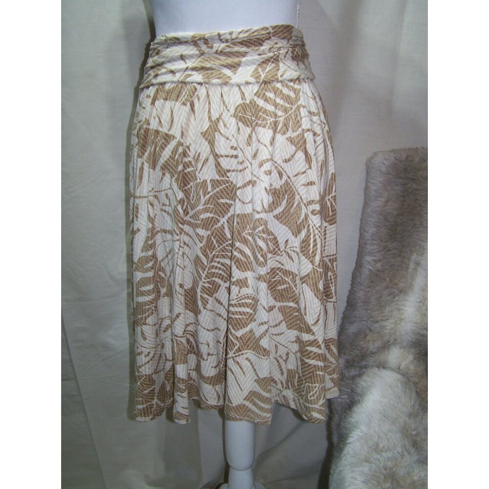 Tommy Bahama Skirt A-Line Leaf Casual XXS Tan Soft - Picture 2 of 6